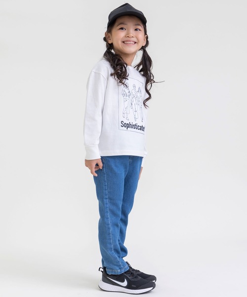 SUNDAYS SUN（サンデイズ サン）の「やわらかスリム ニットデニムパンツ（デニムパンツ・キッズ・ネイビー/ブルー・130/110/100/150/80/120/140/90）」の4枚目の写真