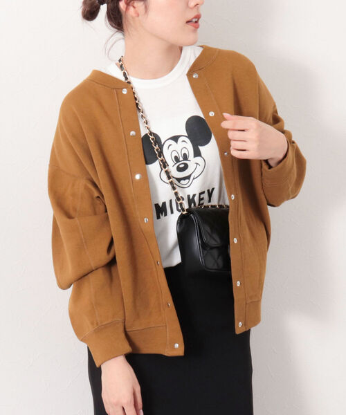 NOLLEY’S(ノーリーズ)の「◇【WEB限定】リブダブルフェイスブルゾン(カーディガン/ボレロ・レディース・オフホワイト/ブラック/オリーブ/ピンク・38)」の3枚目の写真