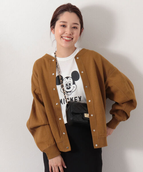 NOLLEY’S(ノーリーズ)の「◇【WEB限定】リブダブルフェイスブルゾン(カーディガン/ボレロ・レディース・オフホワイト/ブラック/オリーブ/ピンク・38)」の5枚目の写真