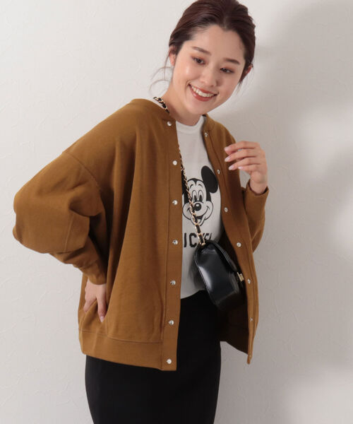 NOLLEY’S(ノーリーズ)の「◇【WEB限定】リブダブルフェイスブルゾン(カーディガン/ボレロ・レディース・オフホワイト/ブラック/オリーブ/ピンク・38)」の12枚目の写真
