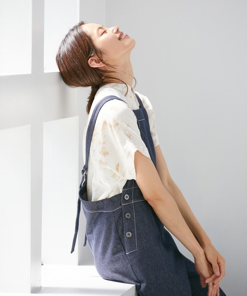 Rewde(ルゥデ)の「【TV着用】マーブルプリントスキッパーシャツ(1R13-08150)(シャツ/ブラウス・レディース・ベージュ/グレー/ピンク・M)」の14枚目の写真