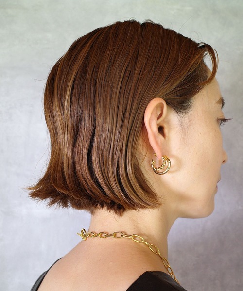 SIGNAL(シグナル)の「【SIGNAL/シグナル】Knot Hoop Pierce / ノットフープピアス(ピアス(両耳用)・レディース・ゴールド/シルバー・FREE)」の6枚目の写真