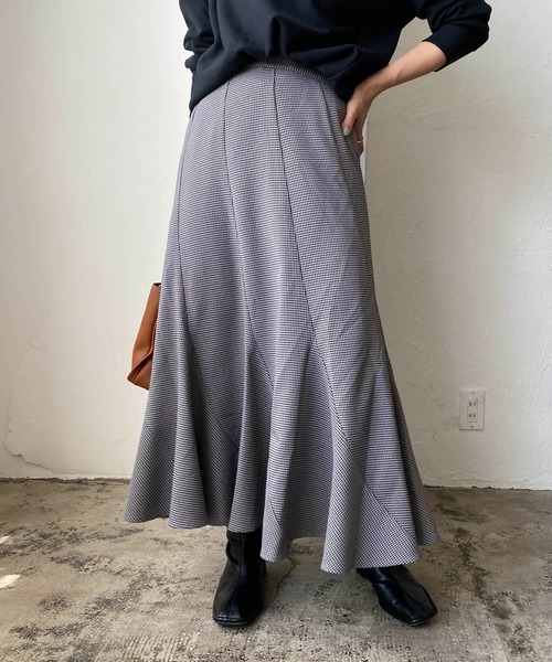 CAPRICIEUX LE'MAGE(カプリシューレマージュ)の「チドリチェックマーメイドスカート(スカート・レディース・ブラウン/グレー・FREE)」の11枚目の写真