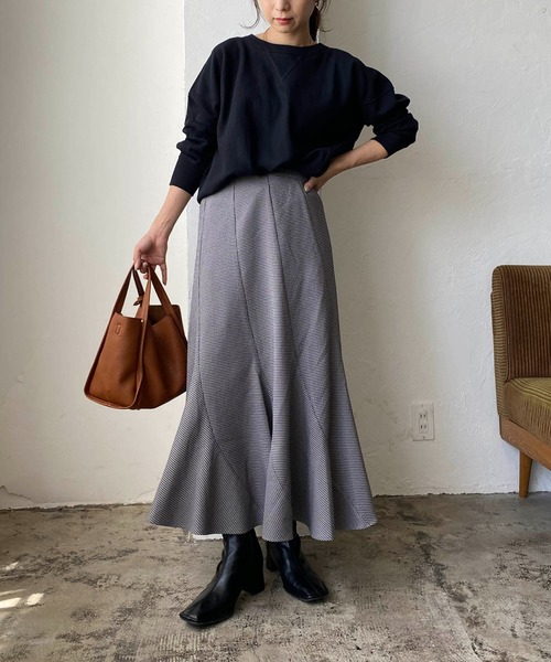 CAPRICIEUX LE'MAGE(カプリシューレマージュ)の「チドリチェックマーメイドスカート(スカート・レディース・ブラウン/グレー・FREE)」の15枚目の写真