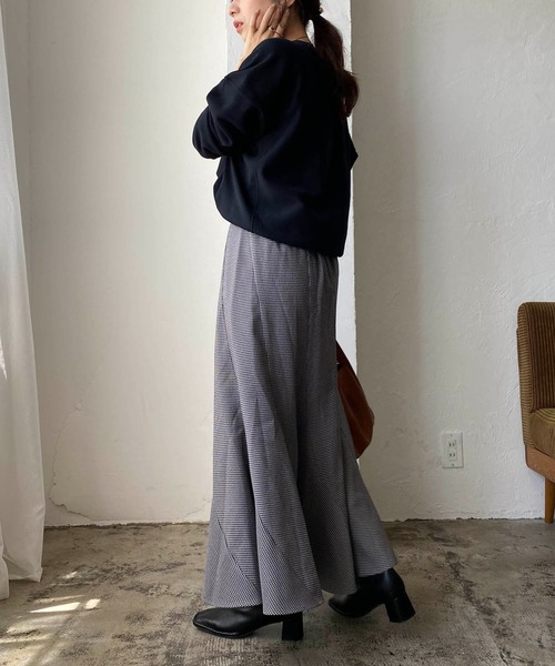 CAPRICIEUX LE'MAGE(カプリシューレマージュ)の「チドリチェックマーメイドスカート(スカート・レディース・ブラウン/グレー・FREE)」の16枚目の写真