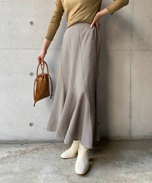 CAPRICIEUX LE'MAGE(カプリシューレマージュ)の「チドリチェックマーメイドスカート(スカート・レディース・ブラウン/グレー・FREE)」の21枚目の写真