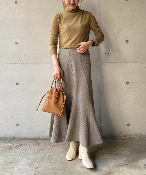 CAPRICIEUX LE'MAGE(カプリシューレマージュ)の「チドリチェックマーメイドスカート(スカート・レディース・ブラウン/グレー・FREE)」の22枚目の写真