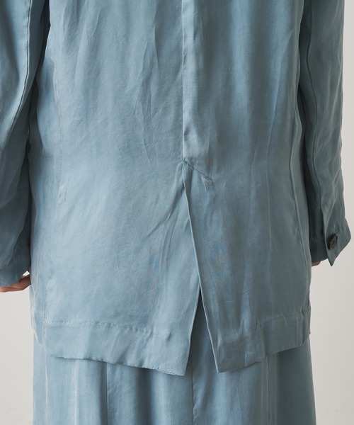 Omekashi(オメカシ)の「キュプラテーラードジャケット(テーラードジャケット・レディース・ブラック/ブラウン/ブルー・FREE)」の6枚目の写真