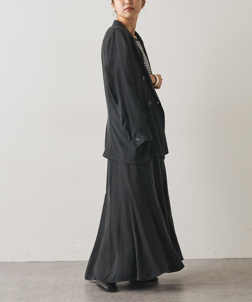 Omekashi(オメカシ)の「キュプラテーラードジャケット(テーラードジャケット・レディース・ブラック/ブラウン/ブルー・FREE)」の15枚目の写真