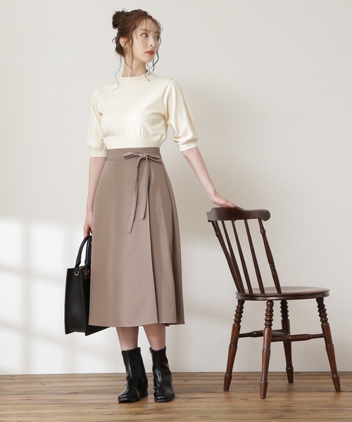 N.(N. Natural Beauty Basic)(エヌエヌナチュラルビューティーベーシック)の「◆バックボタンスリットニット(ニット/セーター・レディース・ブラウン/クリーム/グリーン・MEDIUM)」の20枚目の写真