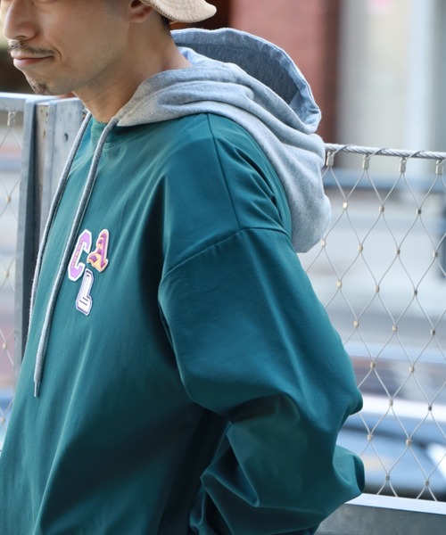 BACK NUMBER（バックナンバー）の「【BACK NUMBER】フェイクレイヤードパーカー（パーカー・メンズ・グレー/グリーン/ネイビー・XL/L/M）」の12枚目の写真