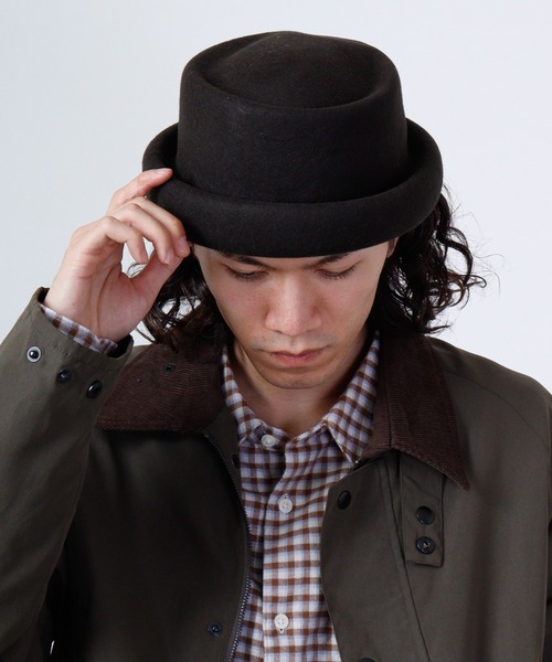 Sense of Grace（センスオブグレース）の「PIERRE HAT トーク風　フェルトハット（ハット・レディース・チャコールグレー/ダークカーキ/ブラック/ベージュ/ワイン/ダークブラウン/アイボリー・FREE）」の17枚目の写真