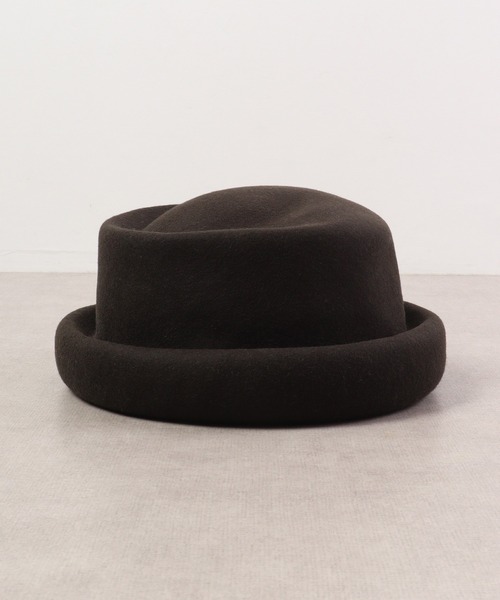 Sense of Grace（センスオブグレース）の「PIERRE HAT トーク風　フェルトハット（ハット・レディース・チャコールグレー/ダークカーキ/ブラック/ベージュ/ワイン/ダークブラウン/アイボリー・FREE）」の16枚目の写真