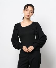 RETRO GIRL | パイピングパワショルTee(Tシャツ/カットソー)