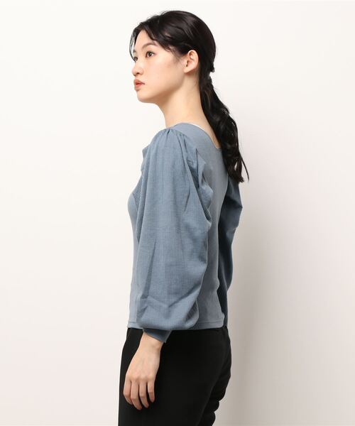 RETRO GIRL（レトロガール）の「パイピングパワショルTee（Tシャツ/カットソー・レディース・ホワイト/ブラック/イエロー/ブルー・FREE）」の5枚目の写真