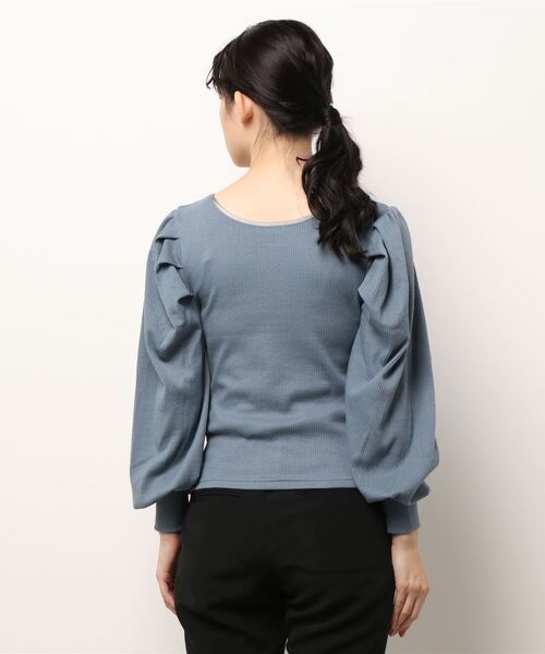 RETRO GIRL（レトロガール）の「パイピングパワショルTee（Tシャツ/カットソー・レディース・ホワイト/ブラック/イエロー/ブルー・FREE）」の6枚目の写真