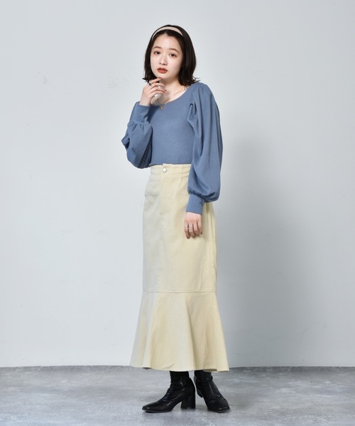 RETRO GIRL（レトロガール）の「パイピングパワショルTee（Tシャツ/カットソー・レディース・ホワイト/ブラック/イエロー/ブルー・FREE）」の21枚目の写真