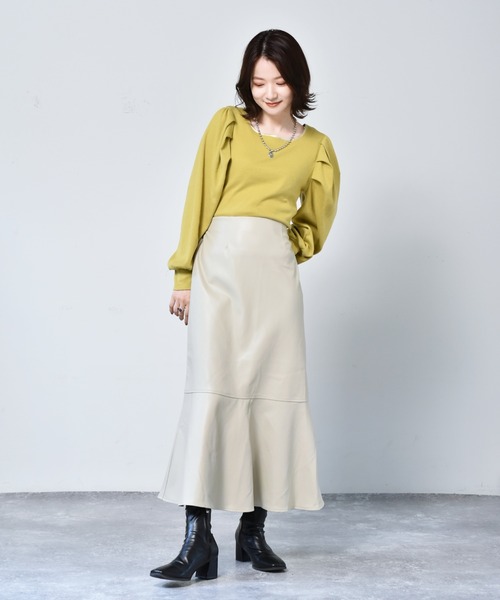 RETRO GIRL（レトロガール）の「パイピングパワショルTee（Tシャツ/カットソー・レディース・ホワイト/ブラック/イエロー/ブルー・FREE）」の20枚目の写真