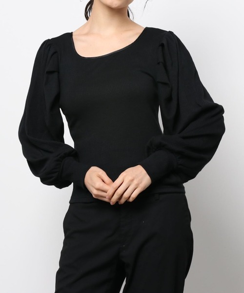 RETRO GIRL（レトロガール）の「パイピングパワショルTee（Tシャツ/カットソー・レディース・ホワイト/ブラック/イエロー/ブルー・FREE）」の10枚目の写真