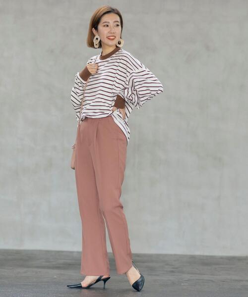 coen（コーエン）の「ボーダービッグロンT（Tシャツ/カットソー・レディース・ライトグレー/ブラウン/コバルトブルー・MEDIUM/LARGE）」の7枚目の写真