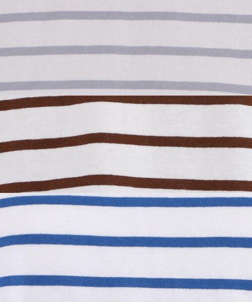 coen（コーエン）の「ボーダービッグロンT（Tシャツ/カットソー・レディース・ライトグレー/ブラウン/コバルトブルー・MEDIUM/LARGE）」の14枚目の写真