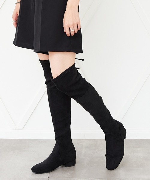 JELLY BEANS（ジェリービーンズ）の「フラットニーハイブーツ(210-323)JELLY BEANS(ジェリービーンズ)（ブーツ・レディース・ブラック系その他/ブラック・L/LL/M/S）」の11枚目の写真