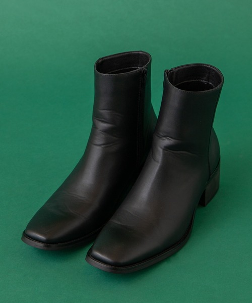 WEGO(ウィゴー)の「WEGO/SQUARE TOE HEEL BOOTS(ブーツ・メンズ・ブラック・MEDIUM/LARGE)」の9枚目の写真