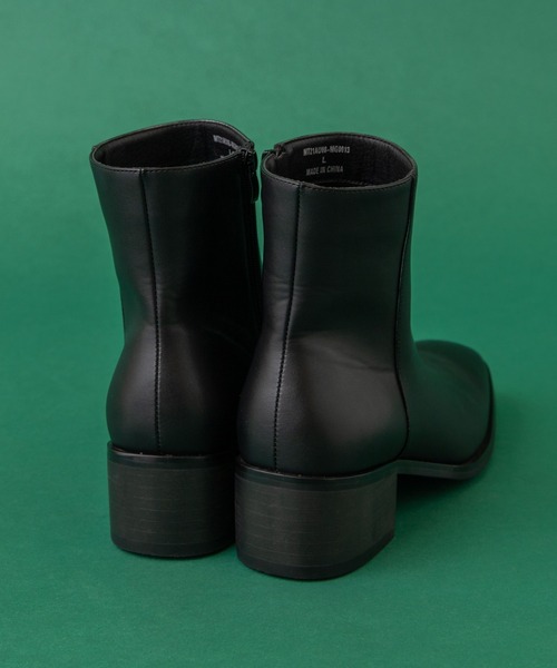 WEGO(ウィゴー)の「WEGO/SQUARE TOE HEEL BOOTS(ブーツ・メンズ・ブラック・MEDIUM/LARGE)」の8枚目の写真