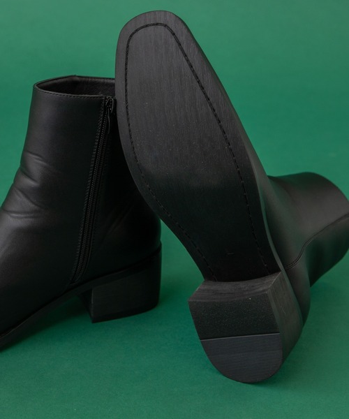 WEGO(ウィゴー)の「WEGO/SQUARE TOE HEEL BOOTS(ブーツ・メンズ・ブラック・MEDIUM/LARGE)」の7枚目の写真