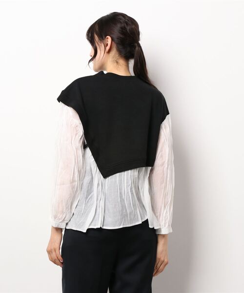 Rewde（ルゥデ）の「【WEB限定】シャツドッキングプルオーバー（1R15-613802）（Tシャツ/カットソー・レディース・ブラック/ベージュ・M）」の18枚目の写真