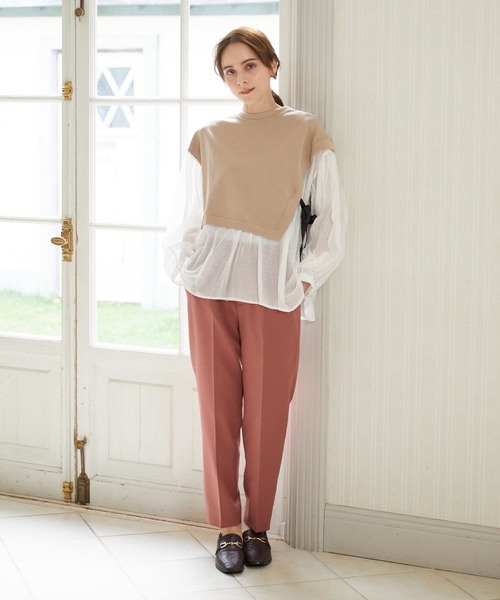 Rewde（ルゥデ）の「【WEB限定】シャツドッキングプルオーバー（1R15-613802）（Tシャツ/カットソー・レディース・ブラック/ベージュ・M）」の16枚目の写真