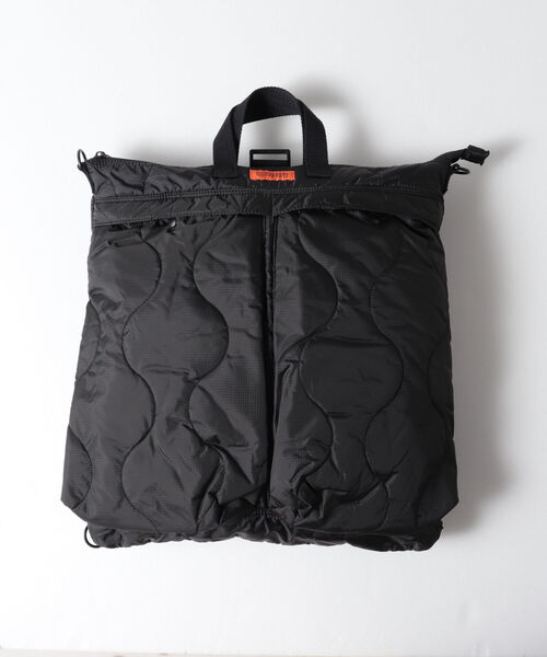 UNIVERSAL OVERALL（ユニバーサルオーバーオール）の「【UNIVERSAL OVERALL】3WAY キルティングヘルメットバッグ#UVO-109（ショルダーバッグ・メンズ・オリーブ/ブラック・FREE）」の2枚目の写真