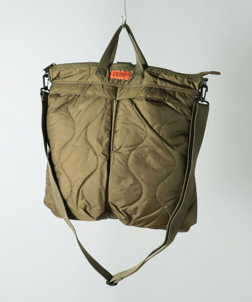 UNIVERSAL OVERALL（ユニバーサルオーバーオール）の「【UNIVERSAL OVERALL】3WAY キルティングヘルメットバッグ#UVO-109（ショルダーバッグ・メンズ・オリーブ/ブラック・FREE）」の15枚目の写真