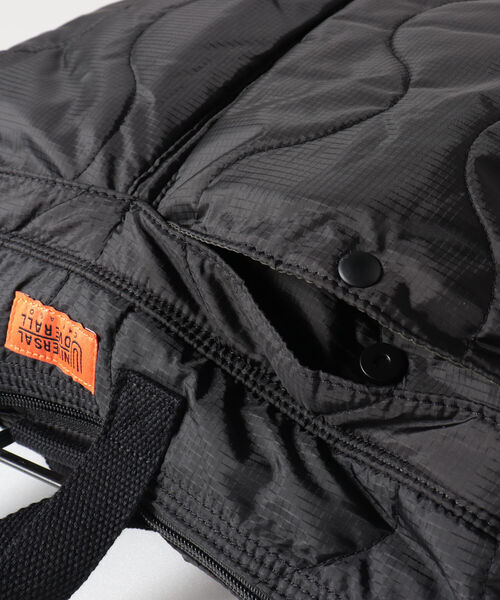 UNIVERSAL OVERALL（ユニバーサルオーバーオール）の「【UNIVERSAL OVERALL】3WAY キルティングヘルメットバッグ#UVO-109（ショルダーバッグ・メンズ・オリーブ/ブラック・FREE）」の3枚目の写真