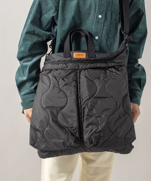 UNIVERSAL OVERALL（ユニバーサルオーバーオール）の「【UNIVERSAL OVERALL】3WAY キルティングヘルメットバッグ#UVO-109（ショルダーバッグ・メンズ・オリーブ/ブラック・FREE）」の8枚目の写真