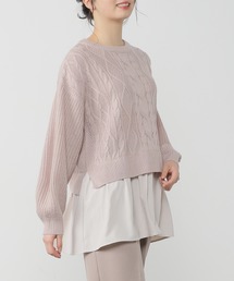 Honeys | 裾レイヤード風ニット(ニット/セーター)