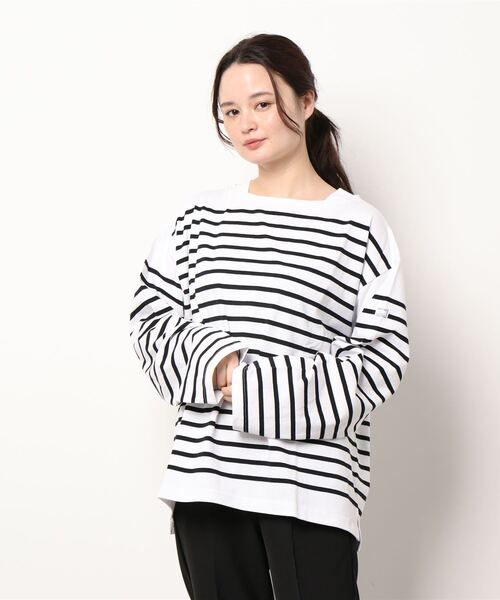 MONT KEMMEL(モンケメル)の「【 MONT KEMMEL / モンケメル 】 バスク シャツボーダー ロングスリーブTシャツ / BASQUE SHIRTS(Tシャツ/カットソー・レディース・ブラック/ブルー・36)」の6枚目の写真