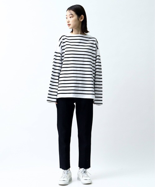 MONT KEMMEL(モンケメル)の「【 MONT KEMMEL / モンケメル 】 バスク シャツボーダー ロングスリーブTシャツ / BASQUE SHIRTS(Tシャツ/カットソー・レディース・ブラック/ブルー・36)」の8枚目の写真