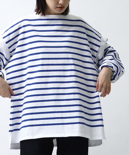 MONT KEMMEL(モンケメル)の「【 MONT KEMMEL / モンケメル 】 バスク シャツボーダー ロングスリーブTシャツ / BASQUE SHIRTS(Tシャツ/カットソー・レディース・ブラック/ブルー・36)」の18枚目の写真