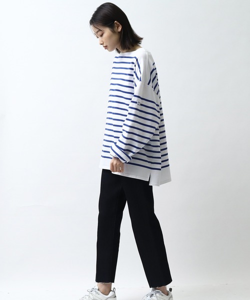 MONT KEMMEL(モンケメル)の「【 MONT KEMMEL / モンケメル 】 バスク シャツボーダー ロングスリーブTシャツ / BASQUE SHIRTS(Tシャツ/カットソー・レディース・ブラック/ブルー・36)」の15枚目の写真