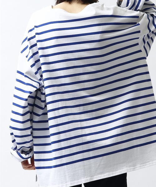 MONT KEMMEL(モンケメル)の「【 MONT KEMMEL / モンケメル 】 バスク シャツボーダー ロングスリーブTシャツ / BASQUE SHIRTS(Tシャツ/カットソー・レディース・ブラック/ブルー・36)」の17枚目の写真