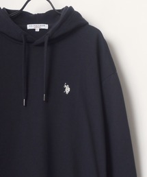 U.S. POLO ASSN./ユーエスポロアッスン 別注 オーバーサイズ 裏毛 ロゴ ワンポイント刺繍 スウェット パーカー フーディー/長袖 トップス プルオーバー/レディース メンズ