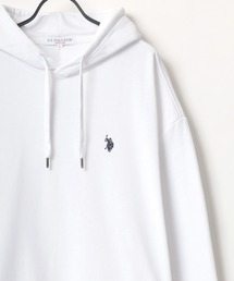 U.S. POLO ASSN.(ユーエスポロアッスン)のU.S. POLO ASSN./ユーエスポロアッスン 別注 オーバーサイズ 裏毛 ロゴ ワンポイント刺繍 スウェット パーカー フーディー/長袖 トップス プルオーバー/レディース メンズ(パーカー)