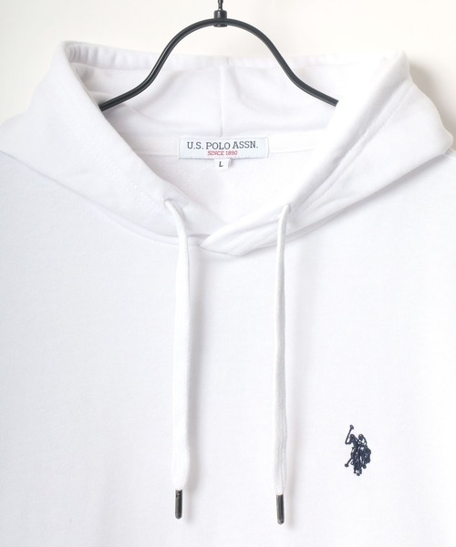 U.S. POLO ASSN.(ユーエスポロアッスン)の「U.S. POLO ASSN./ユーエスポロアッスン 別注 オーバーサイズ 裏毛 ロゴ ワンポイント刺繍 スウェット パーカー フーディー/長袖 トップス プルオーバー/レディース メンズ(パーカー・メンズ・ホワイト/ブラック/ダークグリーン/ベージュ/ネイビー/サックスブルー/グリーン/オートミール/グレー/チャコールグレー・LL/M/L)」の19枚目の写真