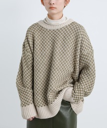 2021 AW クルーネックバイカラーニット