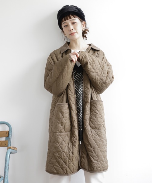 studio CLIP（スタディオクリップ）の「襟取り外しキルトコート（その他アウター・レディース・ネイビー/モカ/ベージュ・MEDIUM/LARGE）」の11枚目の写真
