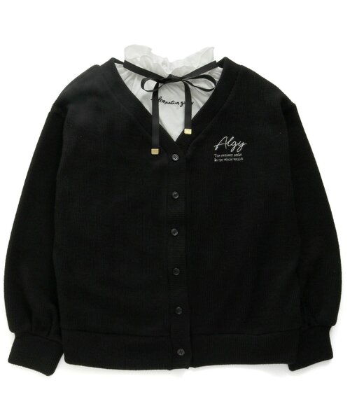 algy(アルジー)の「カーデ&りぼん付きロンTセット(その他トップス・キッズ・サックスブルー/ミント/ブラック・SMALL/XXX-SMALL/X-SMALL/XX-SMALL/MEDIUM)」の6枚目の写真