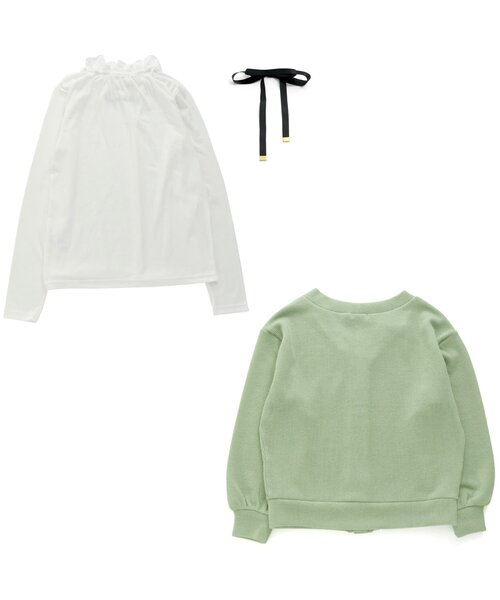 algy(アルジー)の「カーデ&りぼん付きロンTセット(その他トップス・キッズ・サックスブルー/ミント/ブラック・SMALL/XXX-SMALL/X-SMALL/XX-SMALL/MEDIUM)」の10枚目の写真