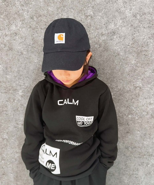 THE CASUAL(カジュアル)の「裏起毛プリントプルオーバーパーカー キッズ(パーカー・キッズ・ホワイト系/ベージュ/ブラック/ブラック系3/オフホワイト/ブラック系2/ブラック系1/ブラック系/杢グレー・120cm/160cm/130cm/110cm/140cm/150cm)」の8枚目の写真