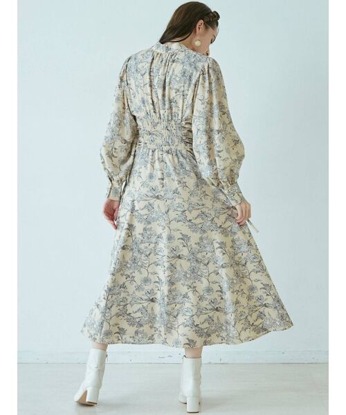 LAGUNAMOON（ラグナムーン）の「ウエストギャザーフラワーワンピース（ワンピース・レディース・ブラック/アイボリー/ブラウン・SMALL/MEDIUM）」の11枚目の写真